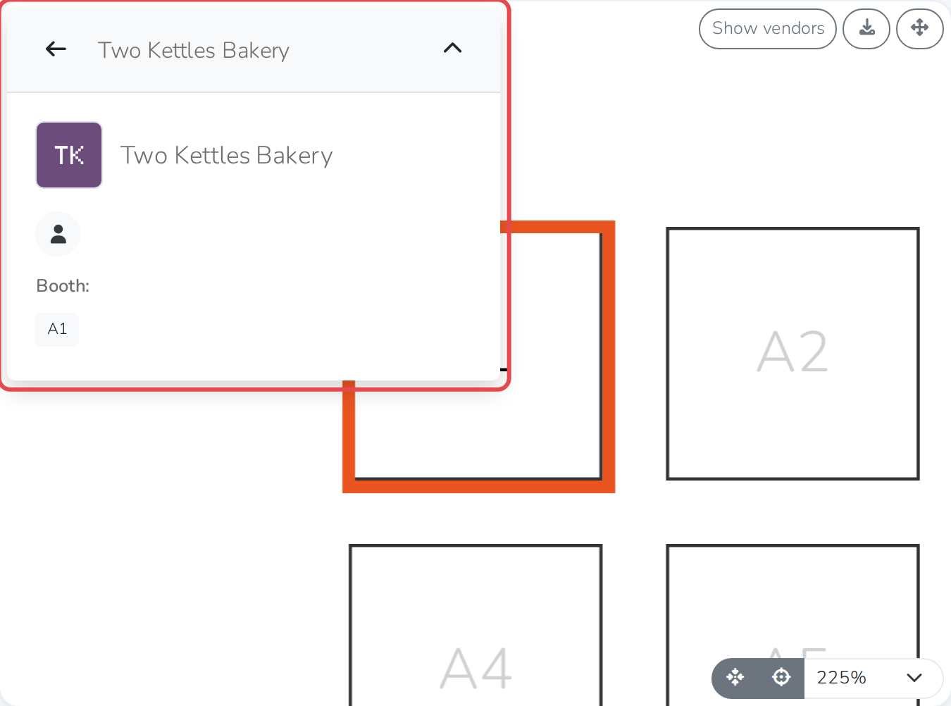 The market map, with the Vendor Directory panel expanded and your name selected